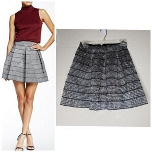 Ginger G Silver & Black Metallic Skirt Size Medium